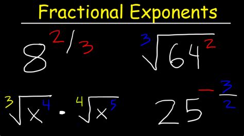 Fractional exponents - Let \(u\) equal the exponent on \(e\). Answer \(\displaystyle ∫x^2e^{−2x^3}\,dx=−\dfrac{1}{6}e^{−2x^3}+C\) A common mistake when dealing with exponential expressions is treating the exponent on \(e\) the same way we treat exponents in polynomial expressions. We cannot use the power rule for the exponent on \(e\). This …